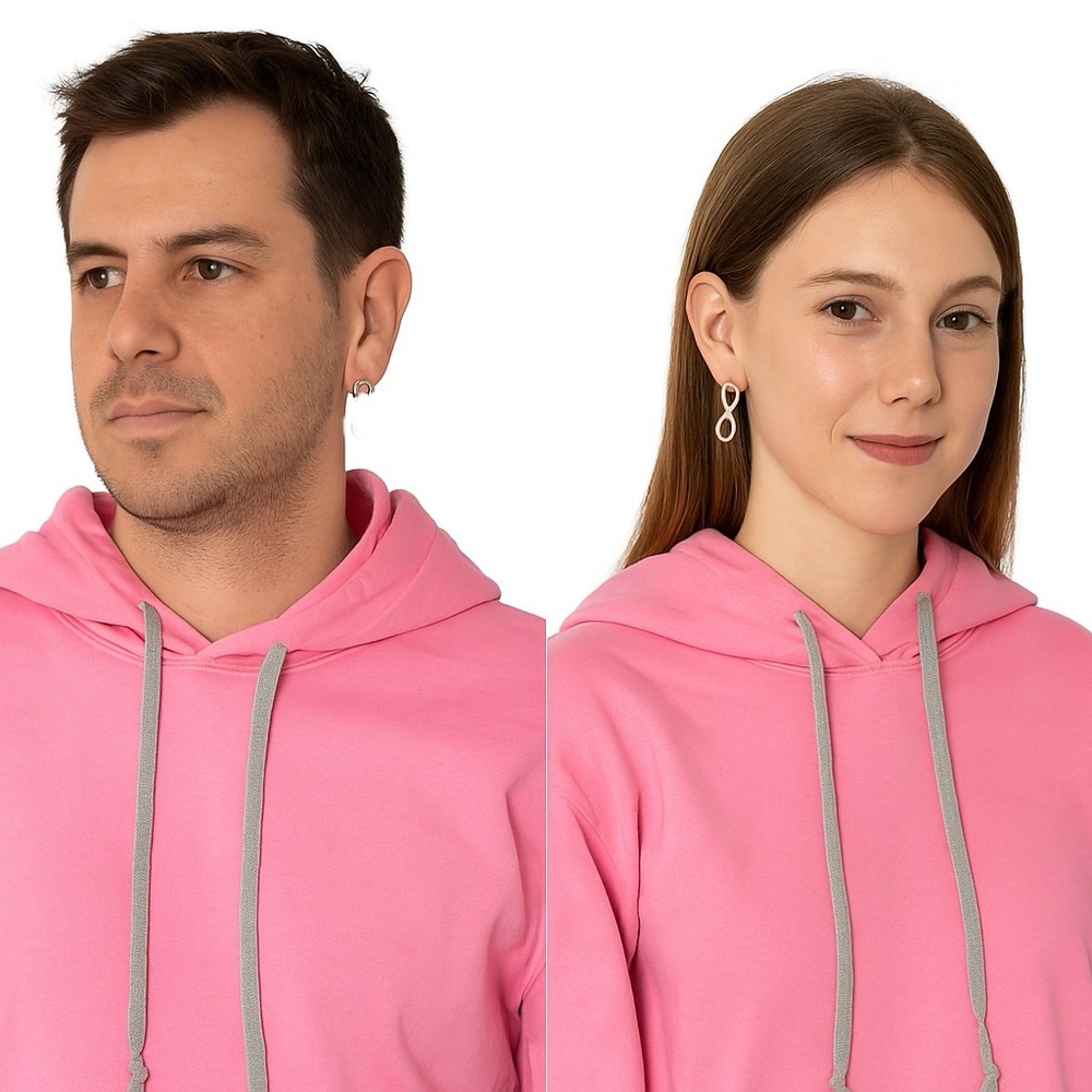 Rick Owens Men’s Hooded Pink Phlegethon S/S 21 Sweatshirt Size Small NEW